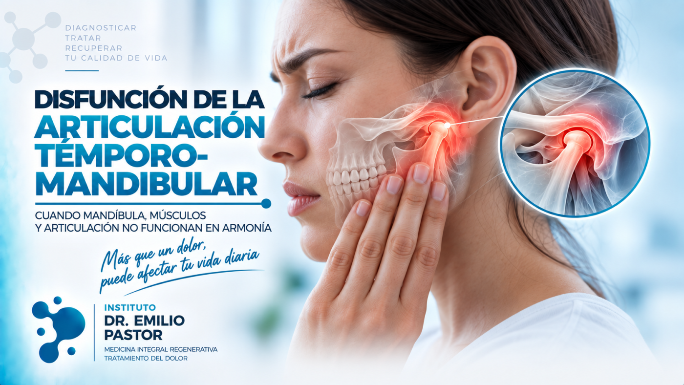 Disfunción de la articulación témporo-mandibular.