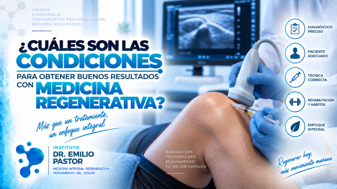 ¿Cuáles son las condiciones para obtener buenos resultados con Medicina Regenerativa?